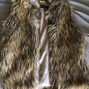 Ci Sono by Cavalini faux fur vest.